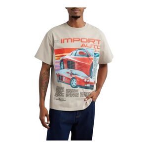 Western Of The Frontier Mens Oversize Tan Import
Auto Graphic T-Shirt Sz Medium